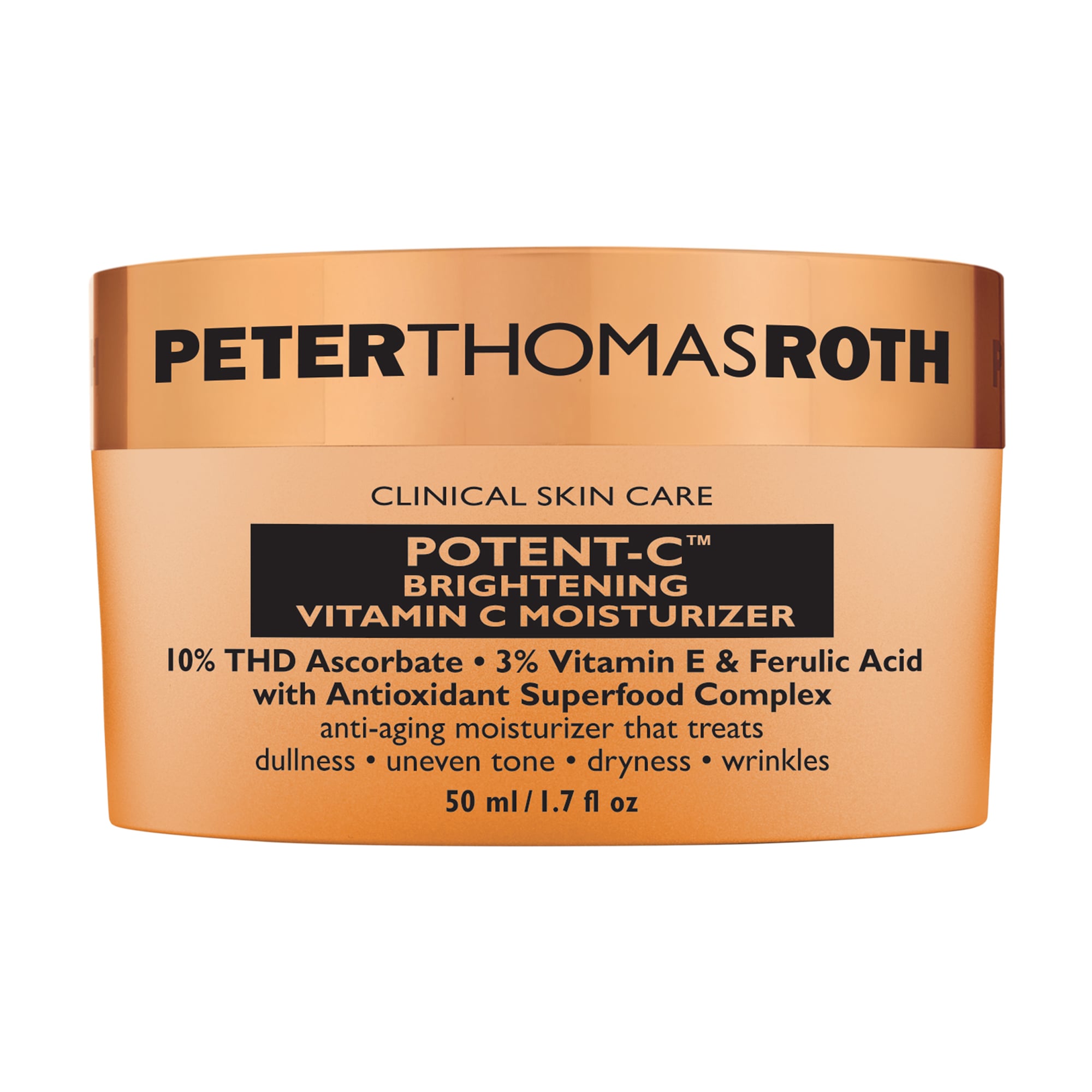 Освітлювальний крем для обличчя Peter Thomas Roth Potent-C Brightening Vitamin C Moisturizer з вітаміном С, 50 мл
